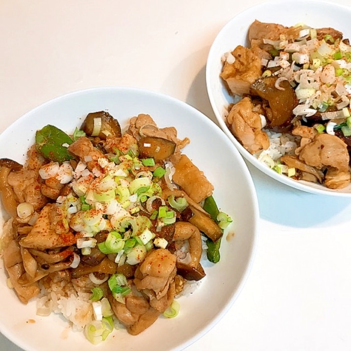 簡単☆鶏もも肉と茄子のワンプレートランチ